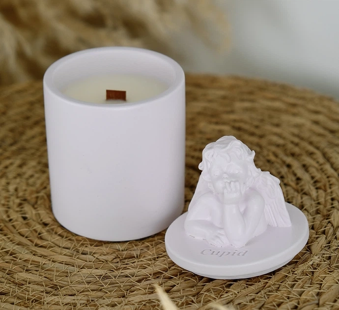 Свічка парфумована CUPID SANTAL LAVENDER 100% WOOD WAX 165g 35h NAC 1103