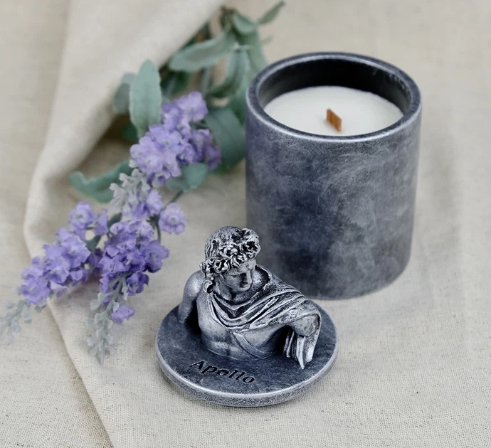 Свічка парфумована APOLLO BURLEY VANILLA SILVER 100% WOOD WAX 165g 35h NAC 1107