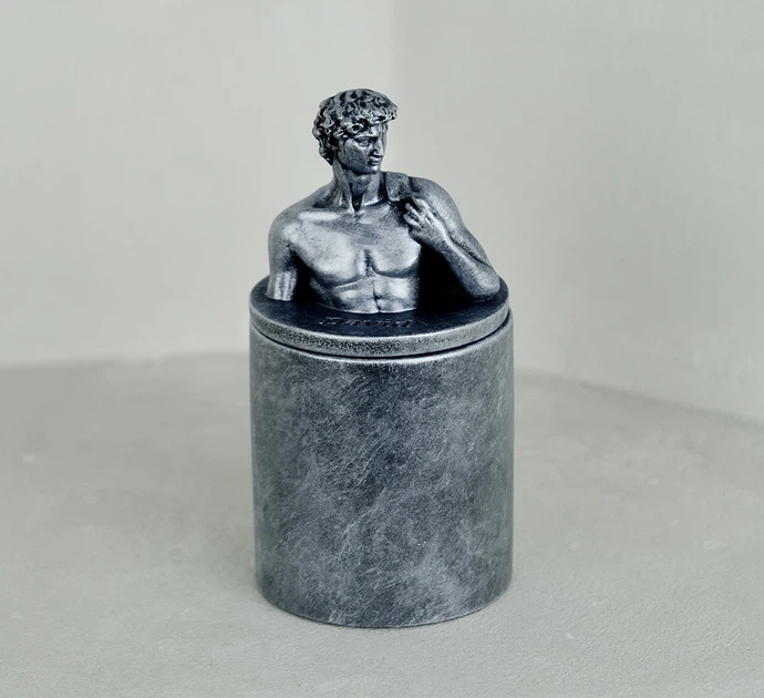 Свічка парфумована DAVID AGARWOOD SILVER 100% WOOD WAX 165g 35h NAC 1109 — фото 2