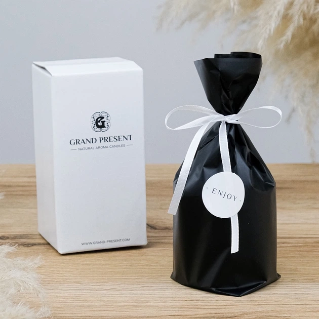 Свічка парфумована Морозна свіжість 100% соєвий віск 200g 42h - зимовий затишок — фото 3