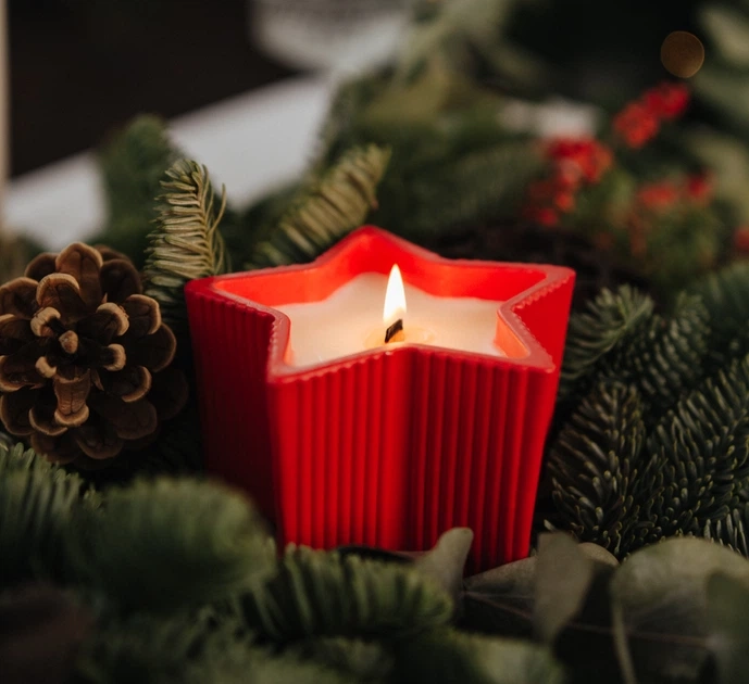 Свічка парфумована STAR KAKI RED 100% WOOD WAX 150g 30h NAC 1070