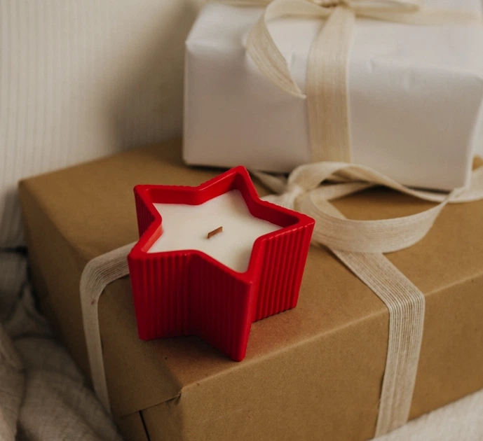 Свічка парфумована STAR KAKI RED 100% WOOD WAX 150g 30h NAC 1070 — фото 2