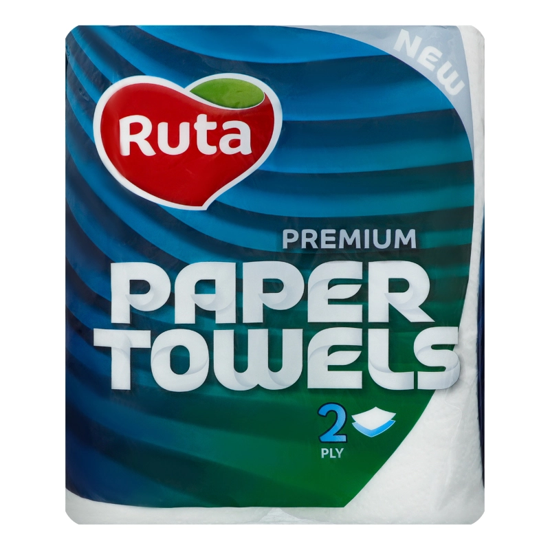 Рушники паперові Ruta Premium 2рул 2ш білі