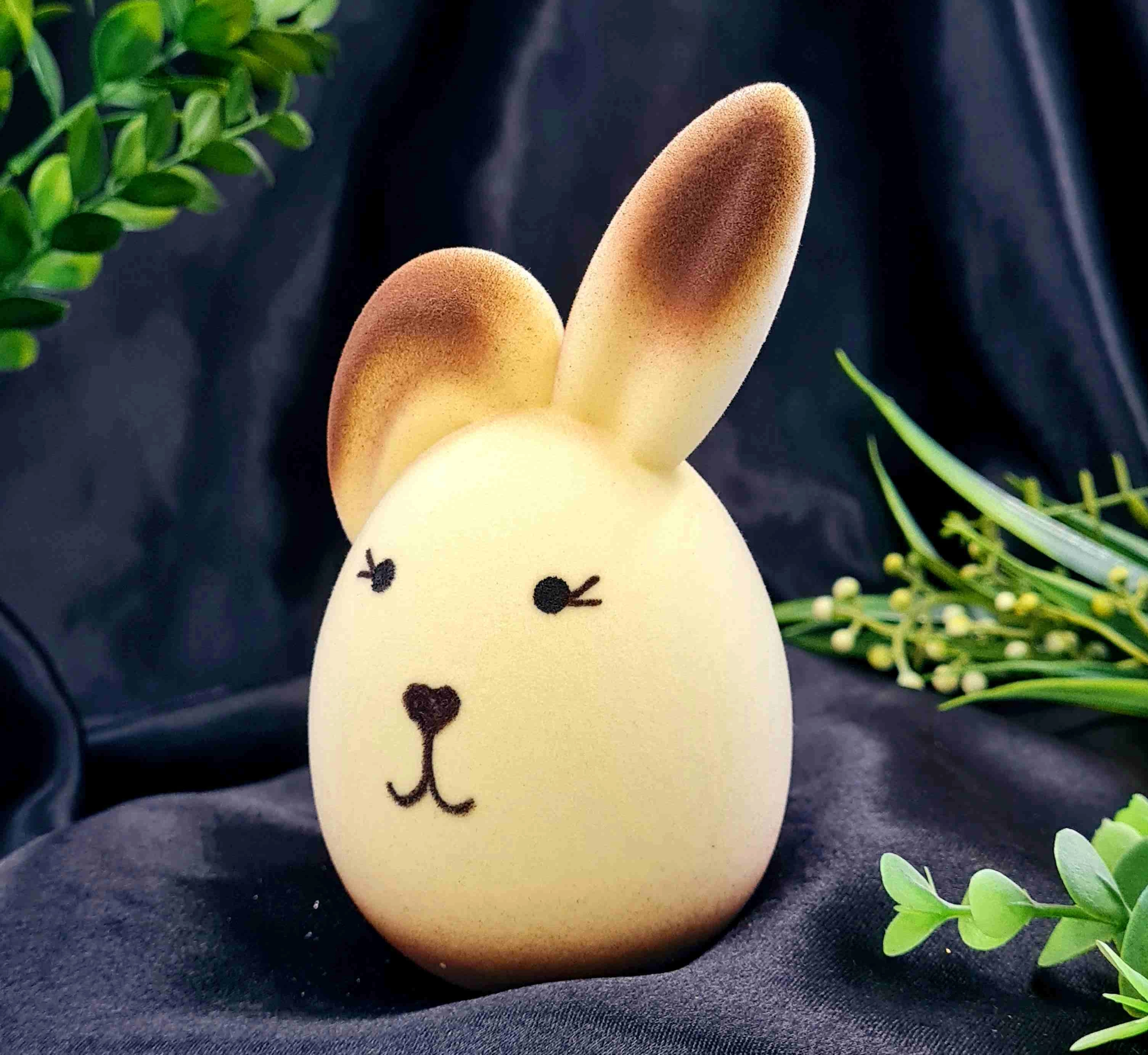 Пасхальна фігурка Вухань  пластик оксамит  жовтого кольору 13х7см 282161