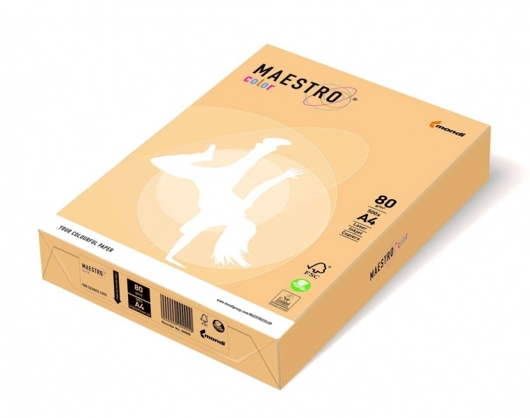 Папір кольоровий A4 80г/м Trend 500арк GO22 Gold золотий Maestro Color