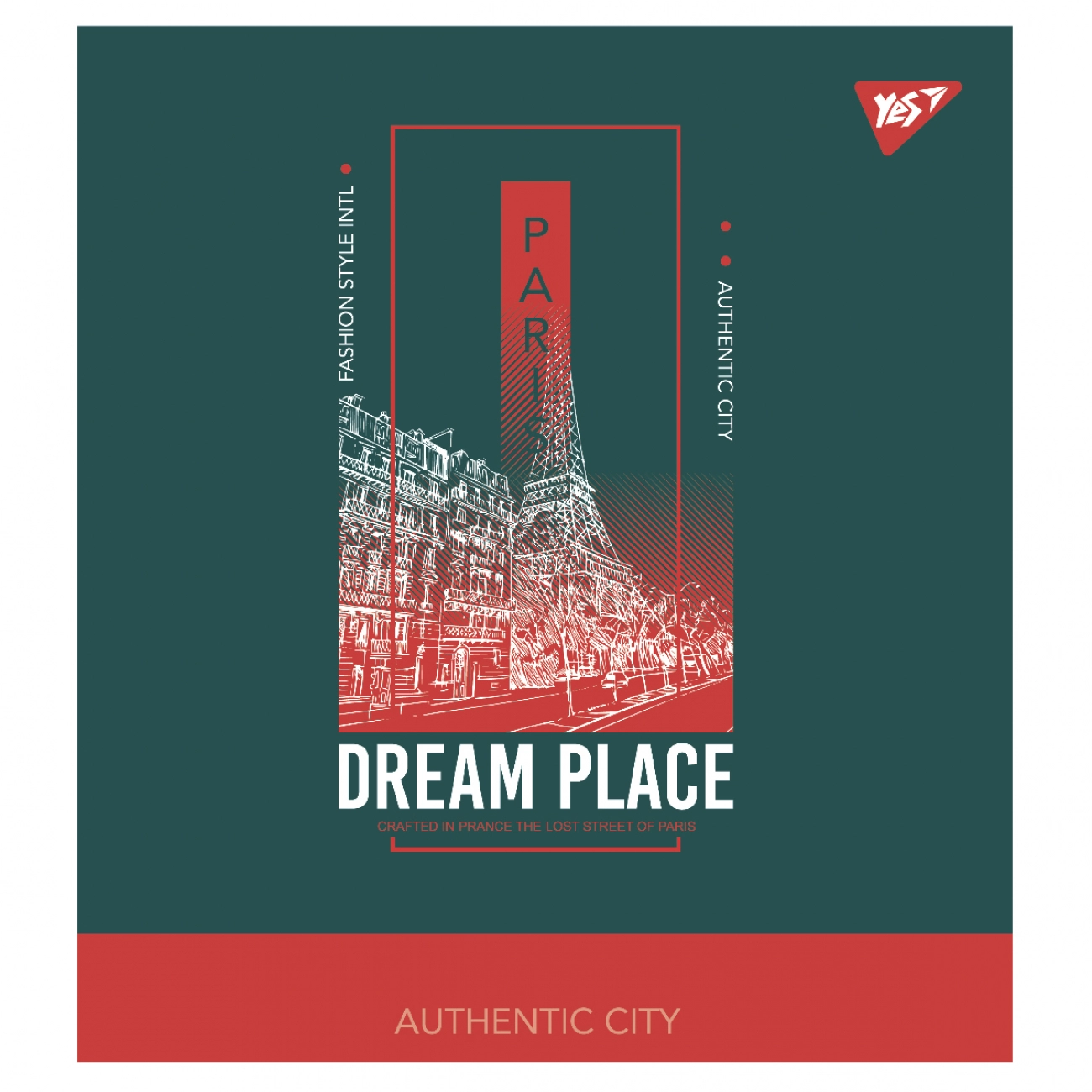 Зошит учнівський 48 аркушів лінія Yes Преміум Dream place мат 766884
