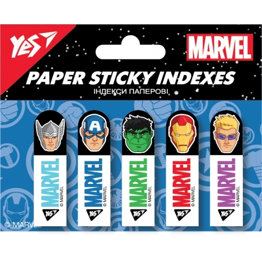 Індекси паперові YES Marvel Avengers 50x15мм 100шт 170311