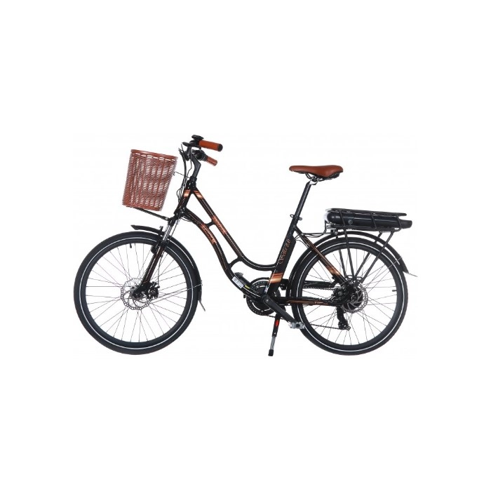 Електровелосипед Trinx E-Bike Sella 2.0 24 рама-17 Black-Brown-Yellow (Sella2_17.B)
