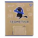 Зошит для записів YES А5/48 клітинка ГЕОМЕТРІЯ (Black cat) крафт 767458