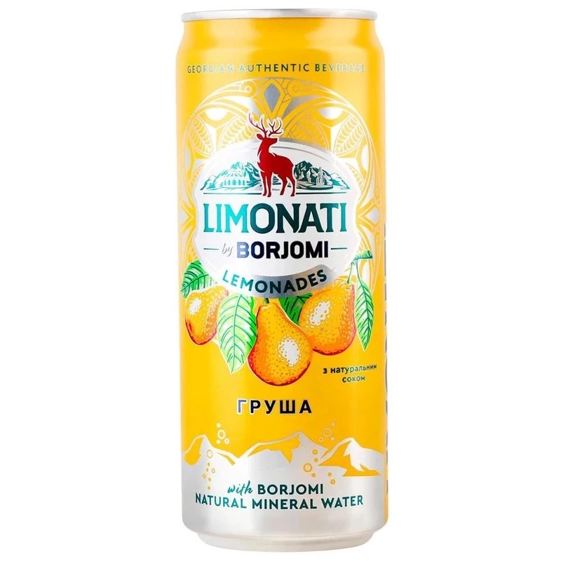 Лимонад сильногазований Borjomi Limonati Груша 0,33 л