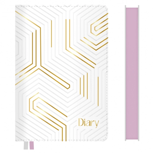 Щоденник датований А6 2025 Leo Planner Bianco 252595