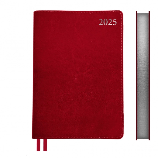 Щоденник датований А6 2025 Leo Planner City червоний 252556