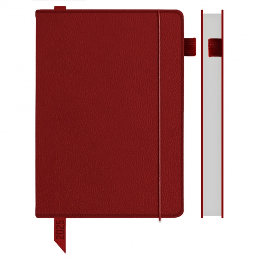 Щоденник датований А6 2025 Leo Planner Monaco червоний 252552