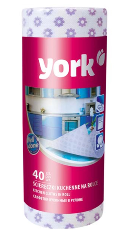 Серветка для прибирання в рулоні York 40шт 021100