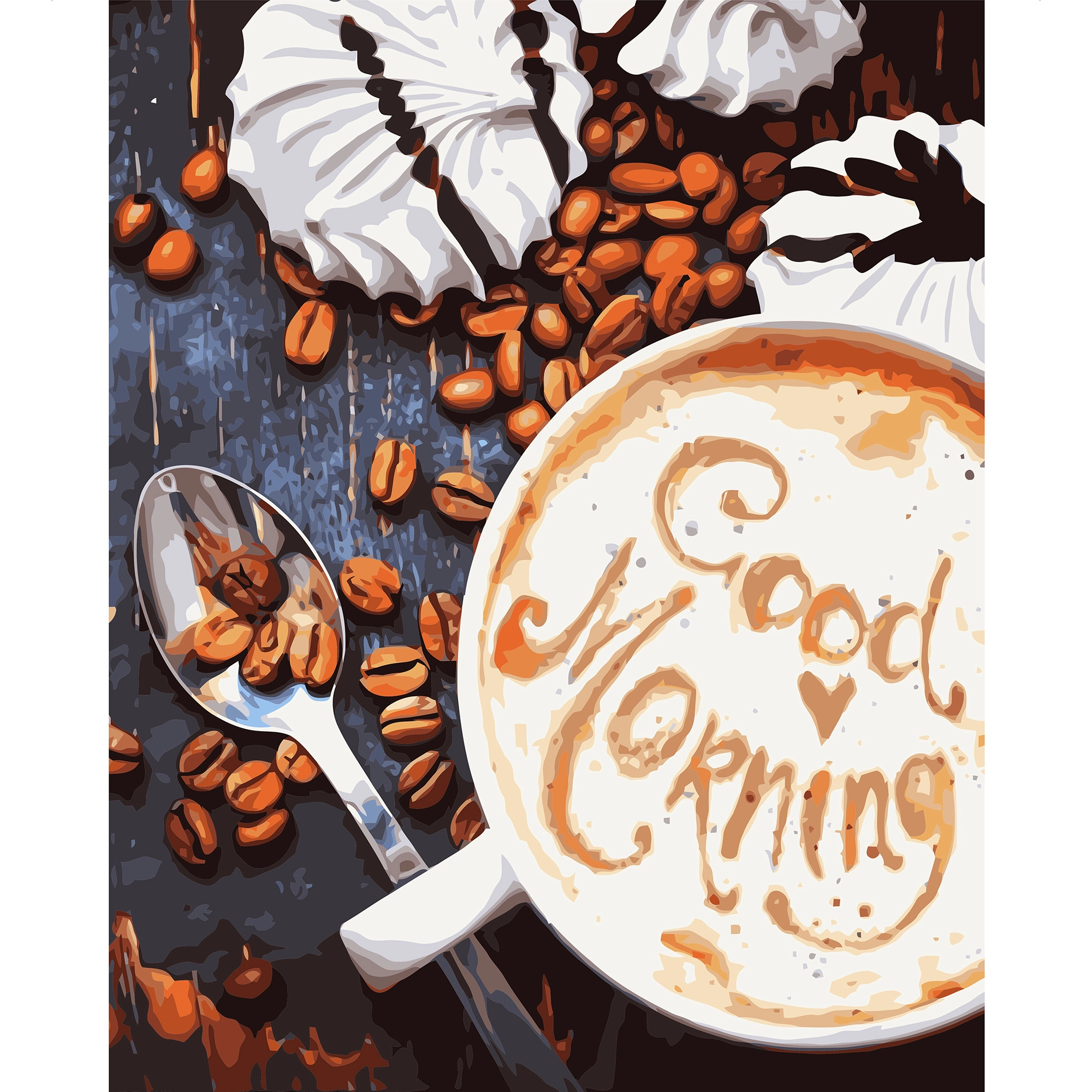 Картини за номерами Strateg Кава Good Morning 40х50 см VA-1143