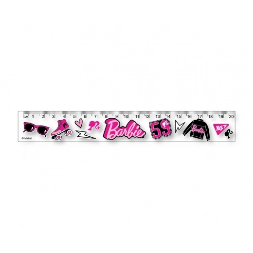 Лінійка 20см YES Barbie 370618 — Шкільні канцтовари