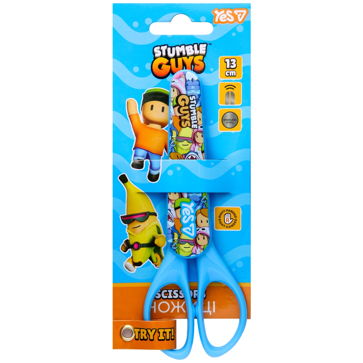 Ножиці Yes Stumble Guys 13 см у футлярі 480481 Ножиці Yes Stumble Guys 13 см у футлярі 480481