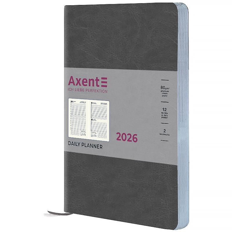 Щоденник Axent Partner City Soft 2026 сірий — фото 3