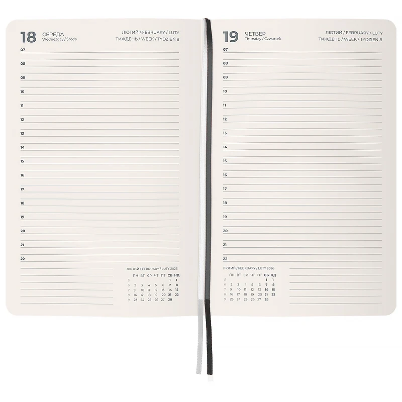 Щоденник датований 2026 Axent Partner City Soft чорний — фото 5