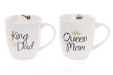 Чашка фарфорова King Dad Queen Mom 520 мл 577-524