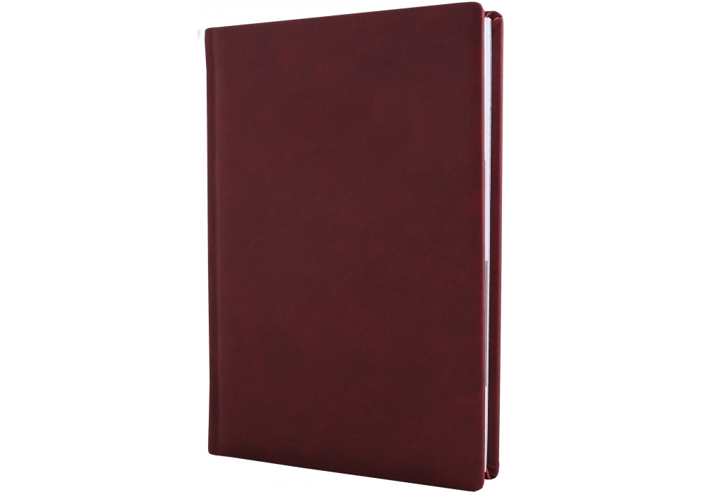 Щоденник недатований А5 Optima Notebook Vivella кремовий блок бордо клітинка O20823-18