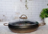 Сотейник OMS D26 см 2,8л з кришкою скло Бронза OMS 3341-26-2,8л-Bronze