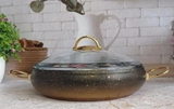 Сотейник OMS D30 см 4л з кришкою скло Золото OMS 3341-30-4л-Gold