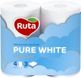 Папір туалетний Ruta Pure White 4 рулони 3 шари білий