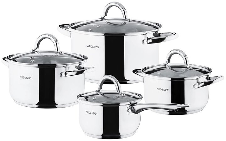 Набір посуду Ardesto Gemini Gourmet ківш1,8л кастр нержавіюча сталь AR1908PS