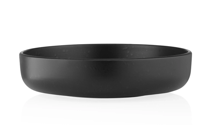 Тарілка керамічна супова Ardesto Trento 21,5 см чорна AR2921TB