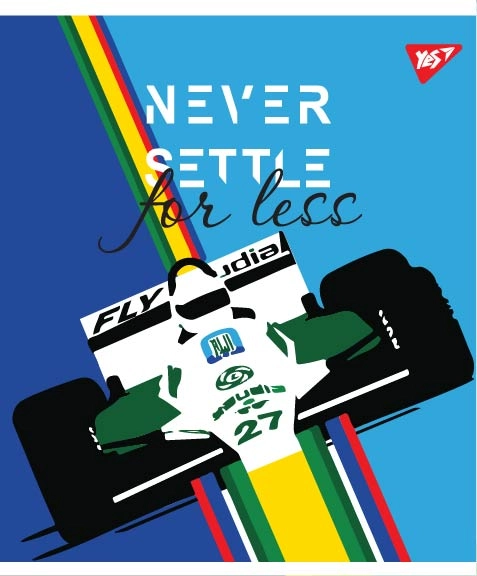 Зошит 12 лін.  YES  NEVER SETTLE