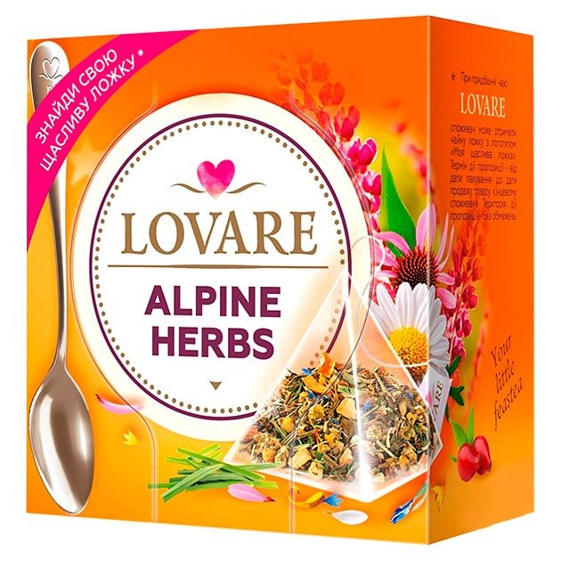 Чай травяний Lovare Альпійські трави 15 пакетиків по 2 г