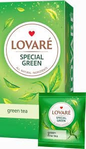 Чай зелений китайський Lovare Special Green 50 пакетиків в індивідуальних конвертах