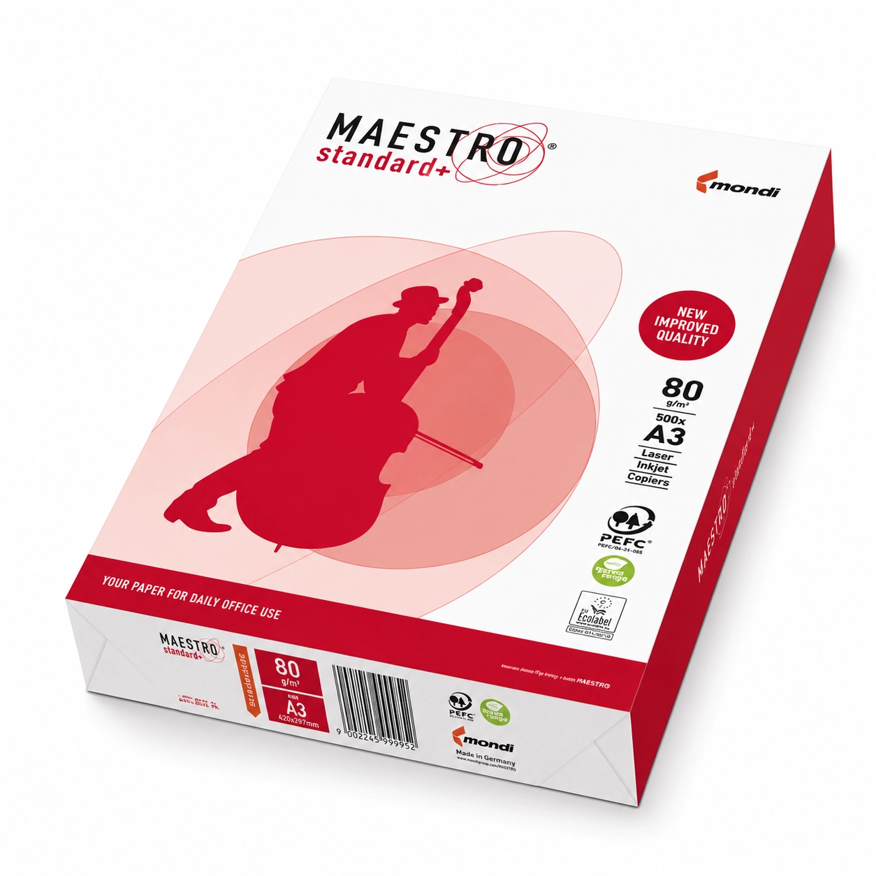 Папір офісний А3, Mаestro Standart+, клас B, 80 г/м2, 500 л, Mondi Папір офісний А3, Mаestro Standart+, клас B, 80 г/м2, 500 л, Mondi