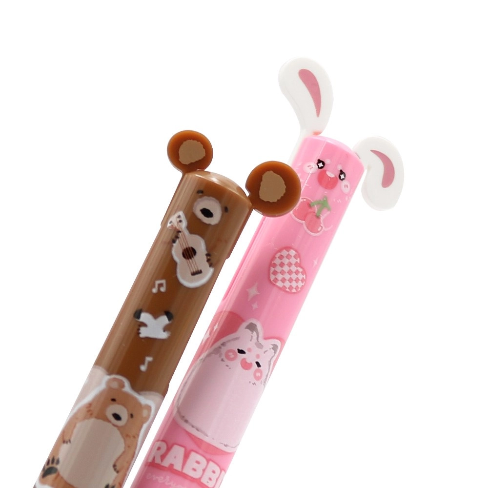 Ручка кулькова M&G два кольори 0,7 мм Soft Animals HABP2569