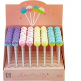 Ручка кулькова MAXI Sweet candy синя 4 дизайни асорті у кольоровому дисплеї Z19163