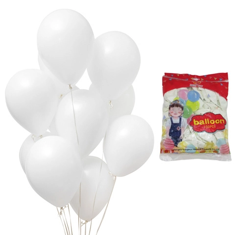 Набір латексн повітряних куль 100шт 30см білі матові 302-5