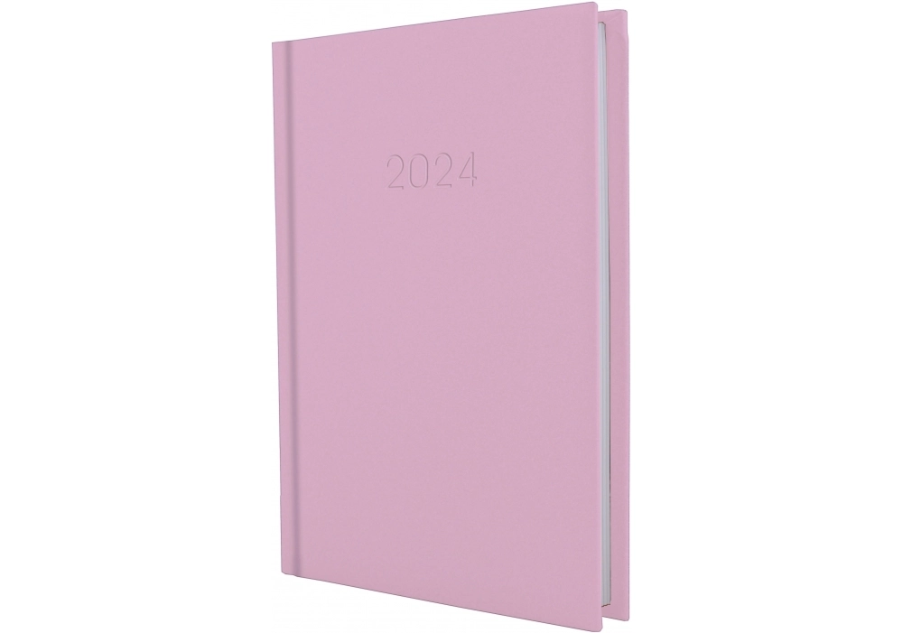 Щоденник датований ECONOMIX А5 2024 SATIN рожевий E21612-09