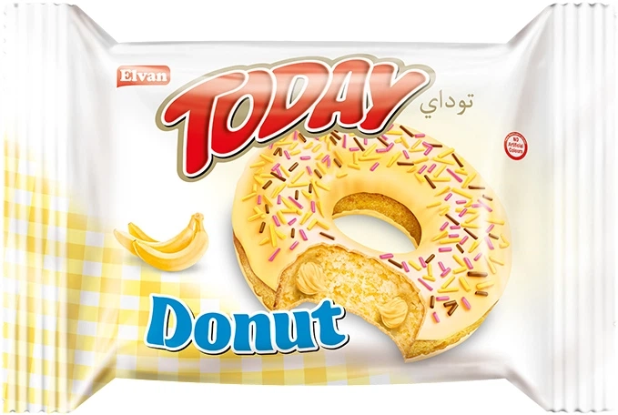 Тістечко бісквітне з начинкою зі смаком банана Donut Today 50г