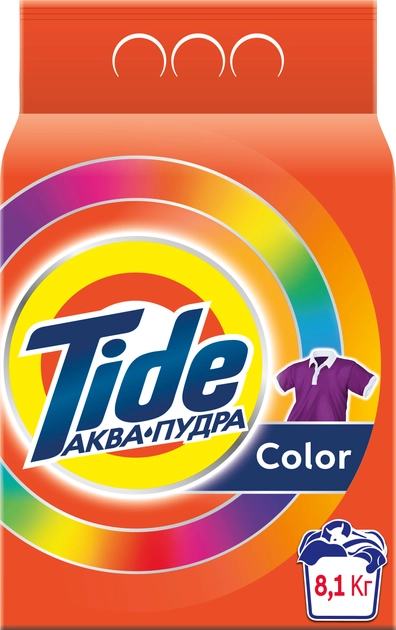 Пральний порошок Tide автомат Аква-Пудра Колор 8,1кг 35219