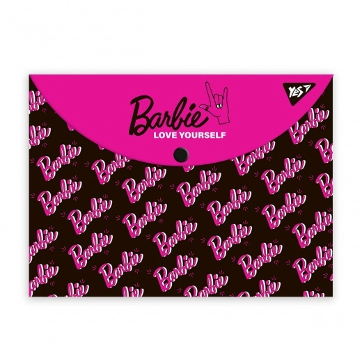 Папка-конверт А4  YES на кнопці Barbie 492002