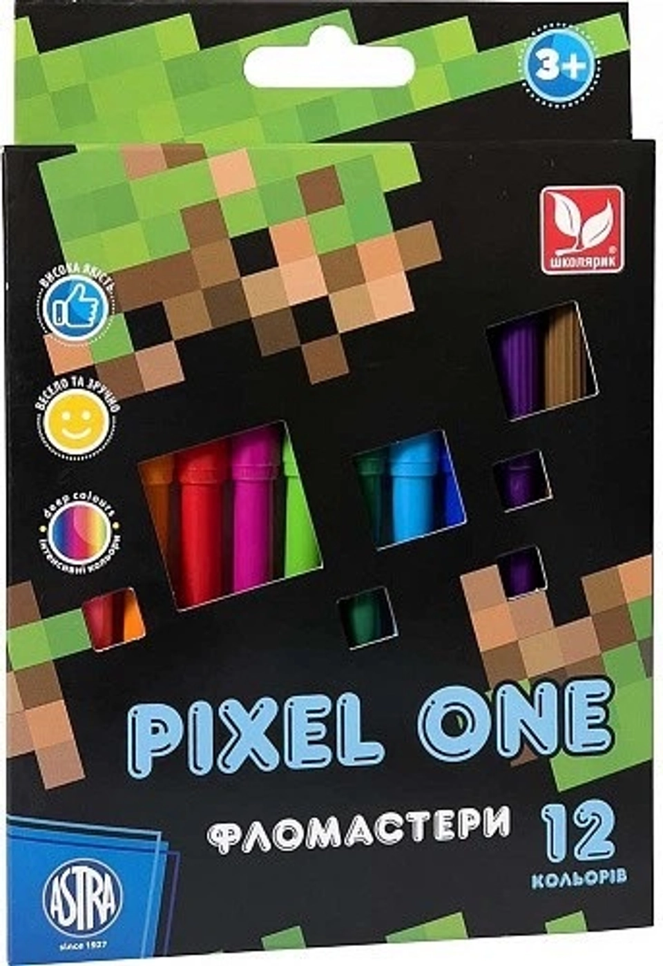 Фломастери Pixel One 12 кольорів 314022001-UA — 