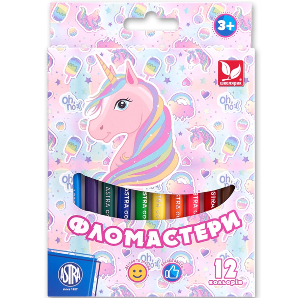 Фломастери Unicorn 12 кольорів 314022003-UA — 