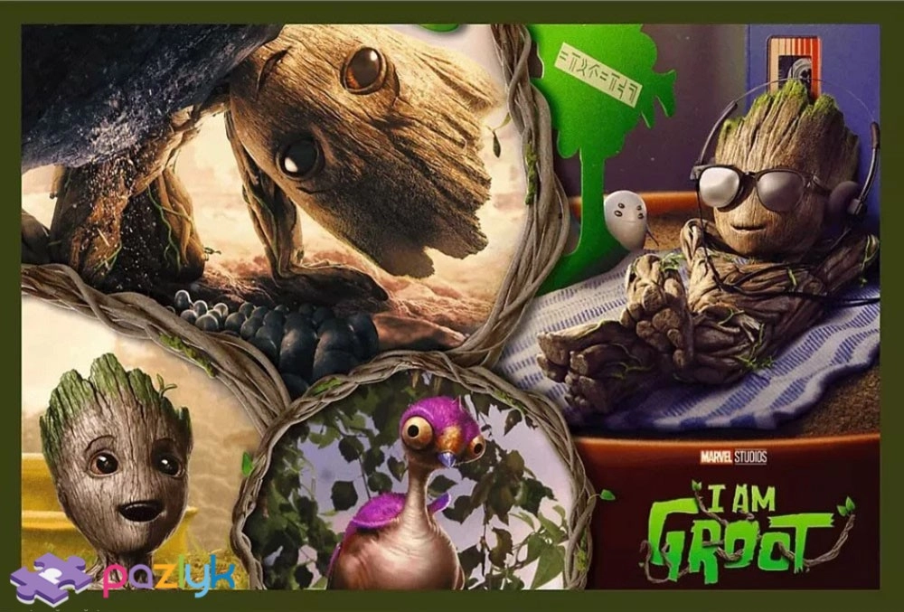 Пазли Trefl 2x200 Marvel Heroes Я є Грут