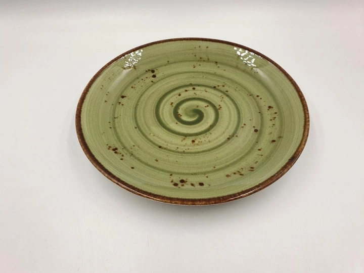Тарілка десертна TULU porselen spiral green TULU-spiral green-20