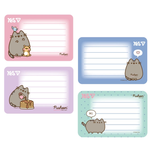 Наліпки на зошити Yes Pusheen   8 шт/уп 955505