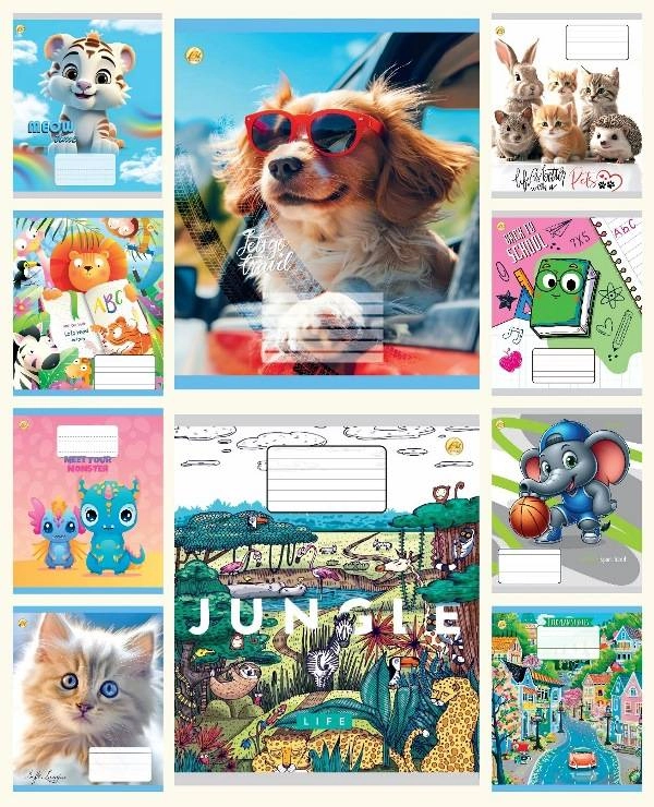 Зошит 12 аркушів клітинка Тверда ТА51102 Мікс 3