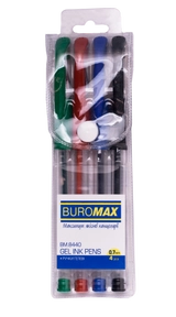Набір гелевих ручок Buromax Basic set 4 кольори BM.8440