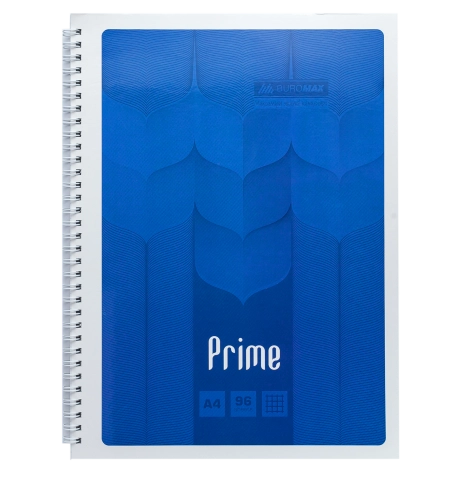 Зошит для нотаток PRIME, А4, 96 арк., клітинка, картонна обкладинка, синій
